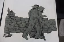 Detlef Willand: Das Mäuerchen Holzschnitt 55,5 x 73,5 cm,limitiert