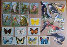 Alte Glanzbilder Oblaten, Konvolut, Papageien ,Schmetterlinge, Vögel,Krüger, MLP