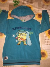 Spongebob Pullover Gr.134/140 mit Kapuze Türkis C&A