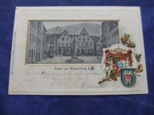 Alte AK "Gruss aus Weissenburg i.B.", gel.1906,Passepartoutkarte m. Wappen