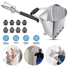 Putzmaschine Trichterpistole 4 Jet Putzpistole Verputzmaschine mit 8 Düsen Metal