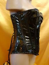 Korsett Lack schwarz Vollbrustkorsett Gothic Schnürkorsett sexy