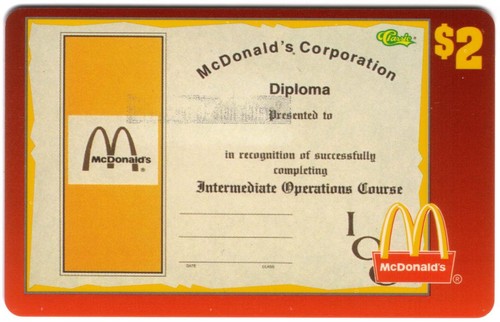 Mcdonald 1996 hamburger - mcdonald's, u