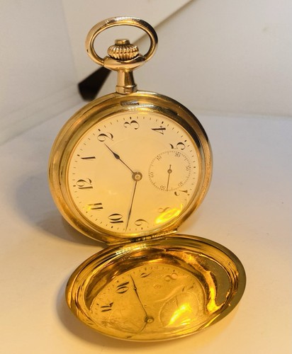 Große gold taschenuhr 585 - gold, mit