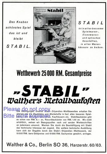 Walther metallbaukasten stabil - walther,