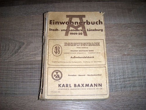 Lüneburg einwohnerbuch für - lüneburg,,
