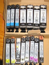 15 Stk LEERE Druckerpatronen Canon 570  571  526