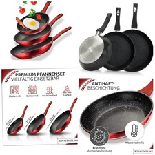 Pfannenset 3 tlg. Induktion CERAMIC  Marmor Bratpfanne Pfanne antihaft