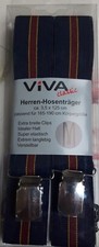 Hosenträger, Herren, 125 cm lang/ 3,5 cm breit/schwarz/beige/grau/blau u. gestre
