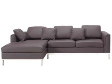 Modernes Ecksofa Echtleder 3