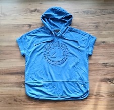 monari Kapuzen Kurzarm Shirt Gr. 38, blau, 3 D Druck "Keep on movin never.., NEU