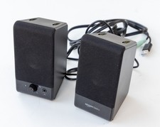 Amazon Basics Computer-Lautsprecher für Schreibtisch-PC oder Laptop USB 3,5mm