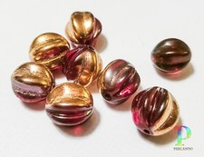 8 böhmische Glasperlen