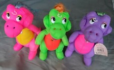3x Darlin Dinos Figur - Hug N Hold Dino Dinosaurier Mädchen Kuscheltier - 1992
