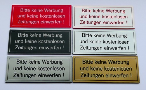 Schild keine werbung - x,