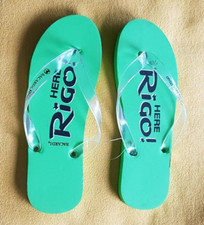 Unisex Flip Flops Bacardi RIGO grün Größe 43/45 oder 9/10 Strand Urlaub Party