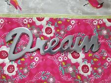Dream Schriftzug Logo Metall silberfarben 28 x 10 cm neu massiv: 0,7 mm dick
