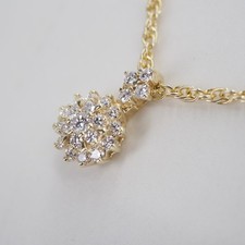 EXKLUSIVES BRILLANT-COLLIER IN 585/GELBGOLD insg.ca.0,30ct BRILLANTEN H/VSI 42cm