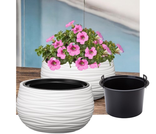 Blumentopf rund wellen - blumentopf, 3d