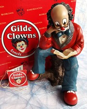 Gilde Clowns "Leseratte II" Nr. 10110, Partyfigur v. 2000, H 14 cm, TOP! mit OVP