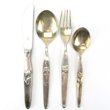 WMF Kinderbesteck MAX & MORITZ Motive Serie Stockholm Versilbert 4-teilig