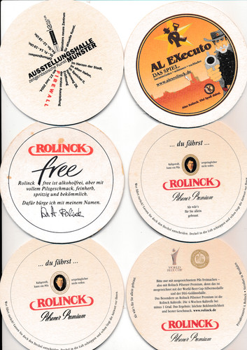 Alte bierdeckel rolinck - bierdeckel,