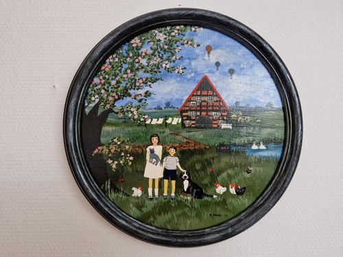 Naive malerei acryl - acryl, auf