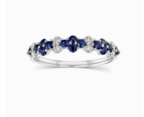 Saphir diamant ring - diamant, 14k
