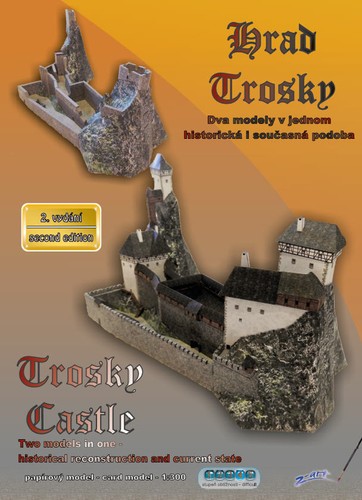 Kartonmodell burg trosky - burg, 1:300