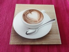 EUROGRAPHICS Glasbild Bild Deco Kaffeetasse  20x20cm neuwertig