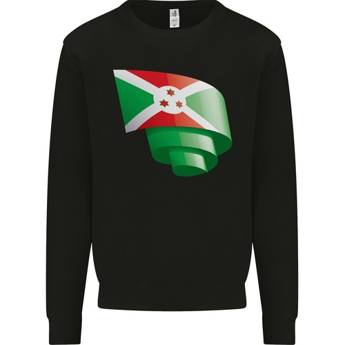Gekräuselte burundi flagge - gekräuselte, burundi-flagge