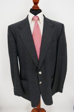 Versace Classic Club Blazer Sakko Gr.110 (=Gr.56 lang) Schurwolle Grau Top Zust.