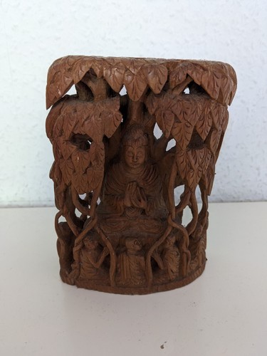 Holz relief buddha - relief,