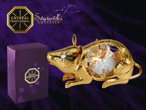 4326 gold maus mouse swarovski - gold,