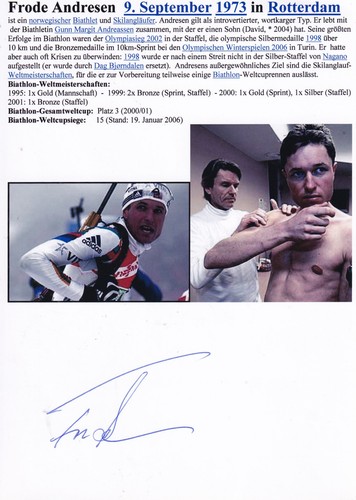 Autogramm frode andresen - frode,