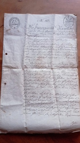 Altes dokument urkunde - altes, 1823