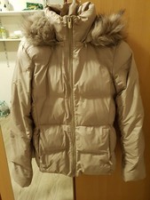 damen winterjacke xs zara beige gold