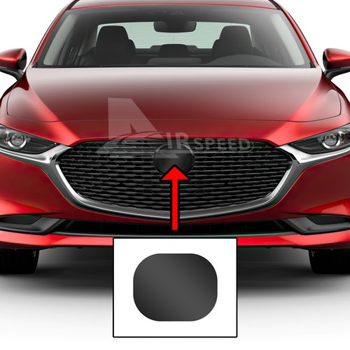 Blackout emblem film - blackout, mazda