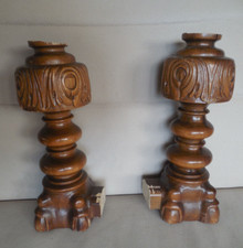 2 x antiker Möbelfuss Säule