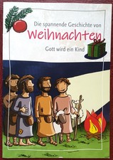 Die spannende Geschichte von Weihnachten: Kleines Buch, Kinder, Basteln, NEU !