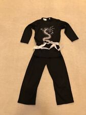 4-teiliges Ninja Kostüm Gr. 104, 110, 116 Fasching Karneval Faschingskostüm