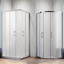 Duschabtrennung Eckdusche Runddusche Duschkabine Viertelkreis Schiebetür 5mm ESG