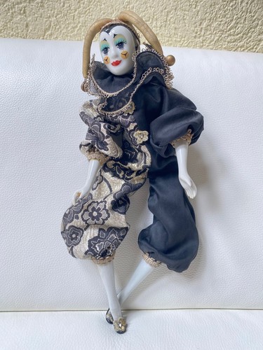Porzellan clown harlekin figur - clown,