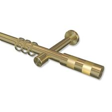 Gardinenstangen Vorhangstangen Messing Optik 1-läufig 20 mm Ø - Interdeco