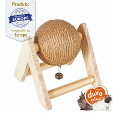 Kratzball aus Sisal - Kaninchen & Meerschweinchen - Holz