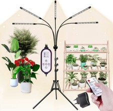 LED Pflanzenlampe mit Ständer 5 Kopf Vollspektrum Pflanzenlicht Wachstumslampe
