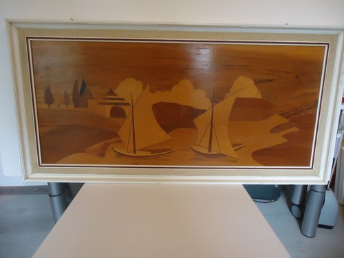 Alte intarsienarbeit 55x110cm - alte,