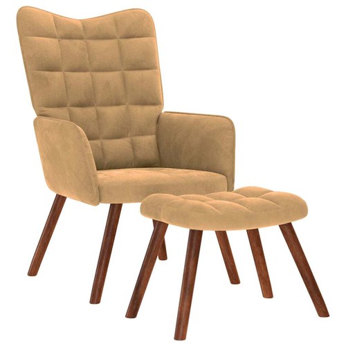 Relaxsessel mit hocker braun - mit,