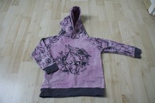 Pullover / Pulli / Hoodie * Kapuze * Pferd * lila * Größe 104 * handgemacht