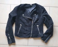 Damen Jacke Biker Wildlederoptik  kurz " Divided von H&M " Gr.38 in Schwarz